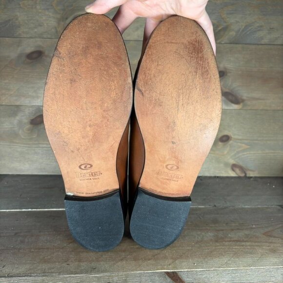 dexter mens size 10.5 wide shoes brown leather tasseled  slip on comfort loafers main image 2